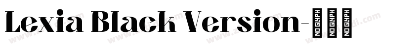 Lexia Black Version字体转换